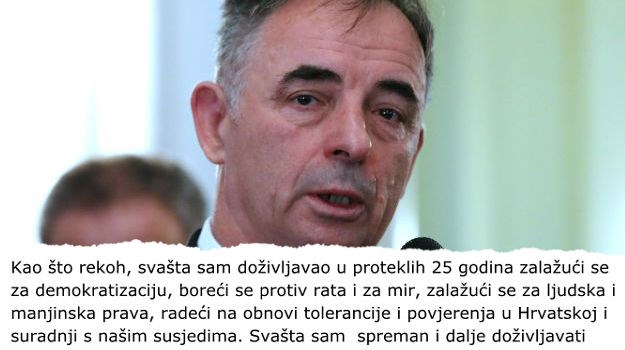 Pupovac pisao Kolindi: Nepoznati ljudi pljuju na mene i viču "četniče, idi u Srbiju!"