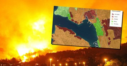 INTERAKTIVNA KARTA Ovim dijelovima Hrvatske prijeti najveća opasnost od požara