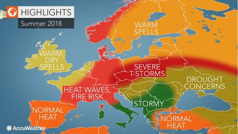 ACCUWEATHER OBJAVIO KAKVO ĆE BITI LJETO Evo gdje će biti jakih oluja, a gdje paklenih vrućina