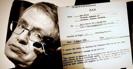 Objavljena poruka koju je Hawking 1993. poslao Sarajevu: "Napad na Sarajevo je grozota"