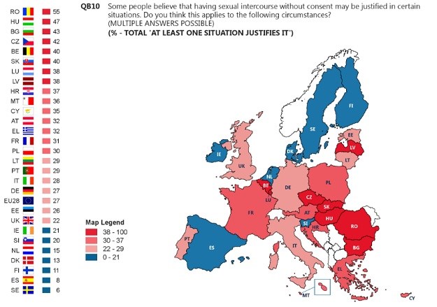 Više od trećine Hrvatica i Hrvata tvrdi da je silovanje u nekim situacijama OK