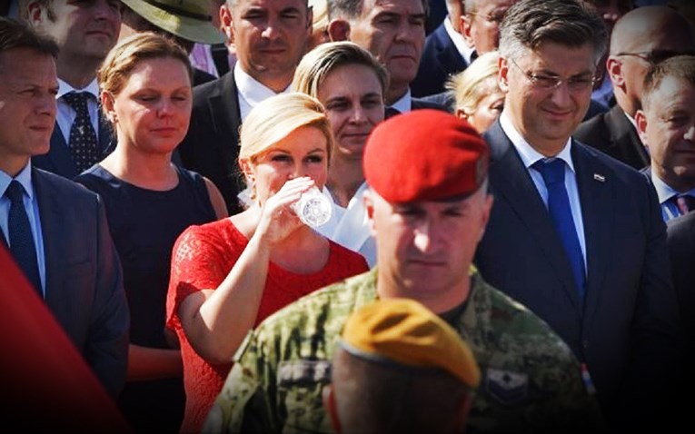 UŽIVO IZ KNINA Kolinda nije otišla na misu jer joj je prevruće