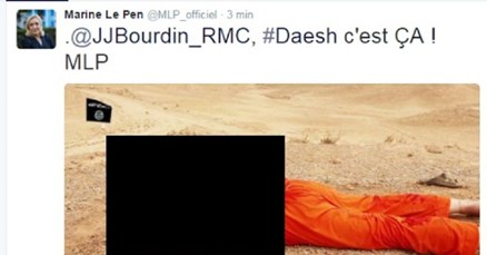 Čelnica francuske ekstremne desnice optužena zbog objave stravičnih ISIS-ovih fotografija