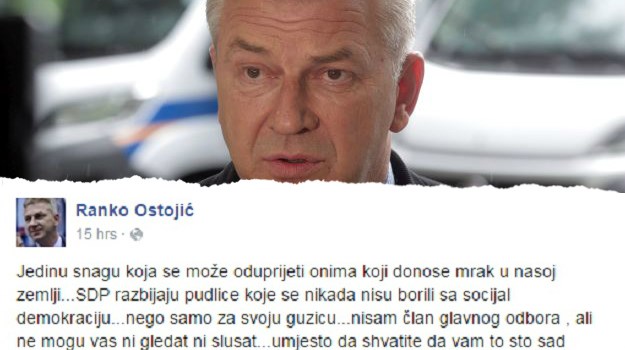 Ostojić napao SDP-ove "lešinare i pudlice": Vi ste bijeda