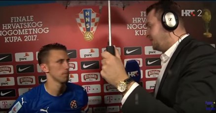 NAŽALOST, TROFEJ IDE U RIJEKU... Reporter HRT-a ovako je prenosio atmosferu s utakmice