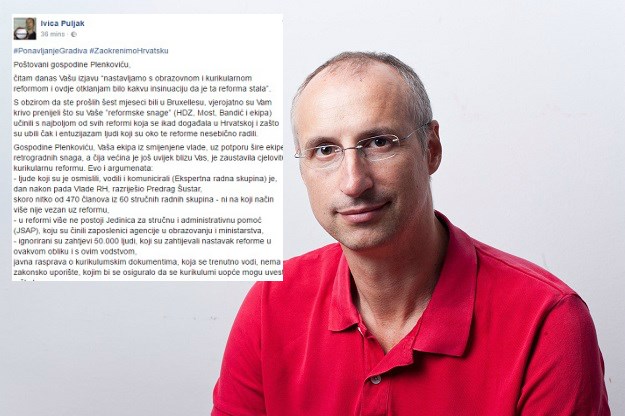 Puljak oštro udario po Plenkoviću, napao ga zbog HDZ-ovog stopiranja kurikularne reforme