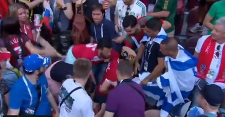 Navijači Maroka na stadionu u Moskvi trgali zastavu Izraela