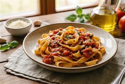 Tjestenina s domaćom šalšom od pomidora