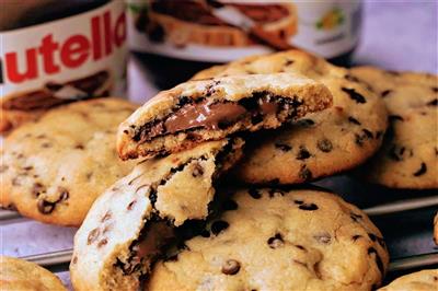 Nutella chocolate chip cookies