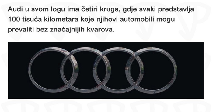 Fora o Audiju i Opelu širi se Fejsom, tisuće je nasmijalo značenje njihovih logotipa
