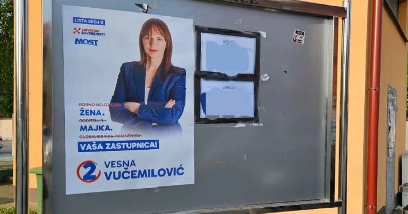 Gaf s plakatom kandidatkinje Hrvatskih suverenista hit je na mrežama, urnebesan je