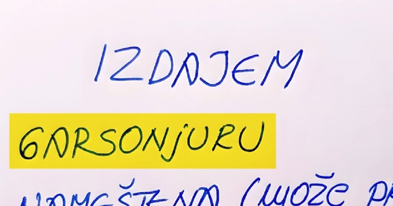 Oglas za najam garsonijere postao je hit u regiji zbog urnebesnog detalja, morate vidjeti