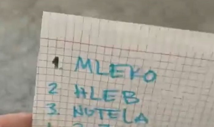 Poslao je sina u dućan s popisom stvari. Jednostavno je morao snimiti ono što je maleni donio...