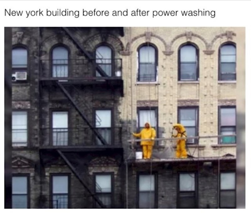 Fasada ove zgrade u New Yorku, prije i poslije čišćenja
