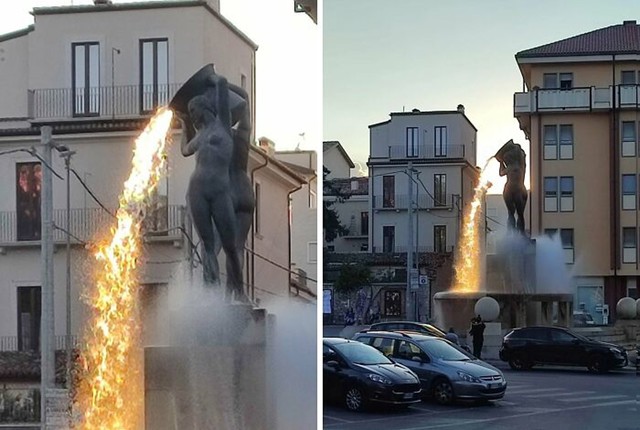 Fontana koja bljuje lavu