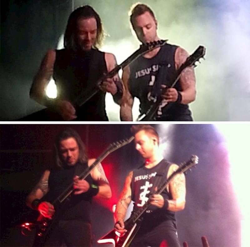 Moja djevojka i ja slikali smo bend iz istog kuta na koncertu... 3 godine prije nego što smo se upoznali