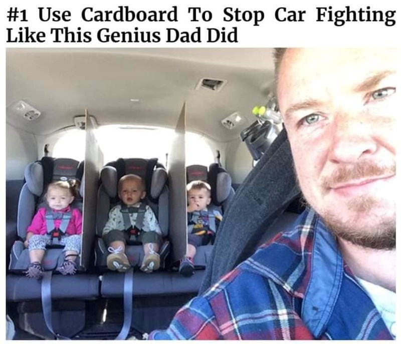 Stavite kartonske pregrade između sjedalica i mir će zavladati vašim automobilom