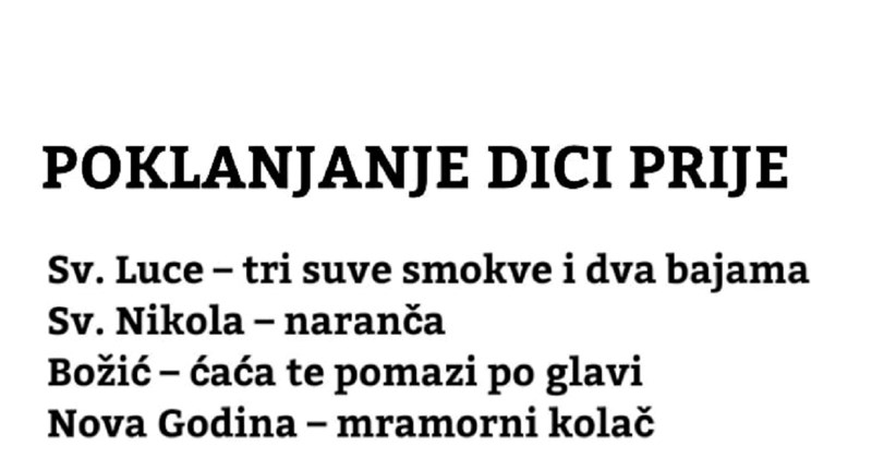 Fora prikazuje kako se nekad darivalo za blagdane, a kako se to radi danas. Mnogima je tragična