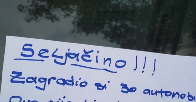 Poruka ostavljena na autu u Splitu širi se Fejsom- autor je bio jako kreativan u svom bijesu, hit je