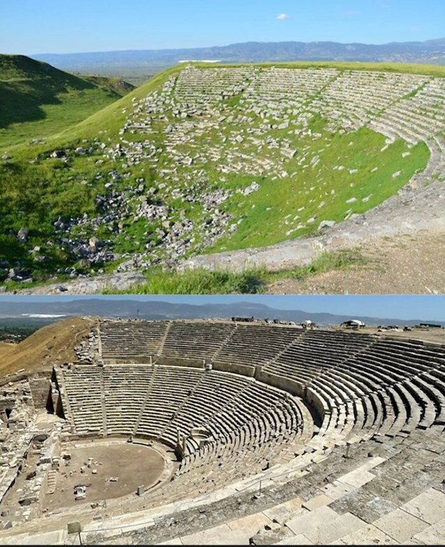 2200 godina staro helenističko kazalište u Laodiceji, jugozapadna Turska, nakon nedavnog iskapanja