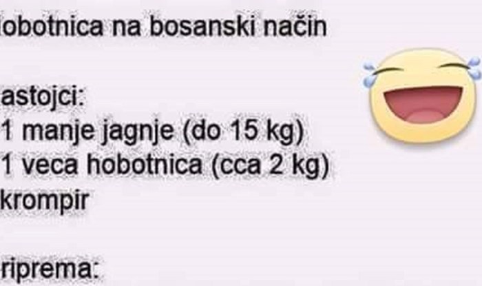 Recept za hobotnicu na bosanski način pokorio je društvene mreže, nasmijao je cijelu regiju
