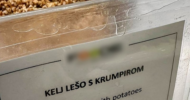 Na odjelu gotovih obroka netko je fotkao urnebesan prijevod jela, ovakav biser rijetko se viđa