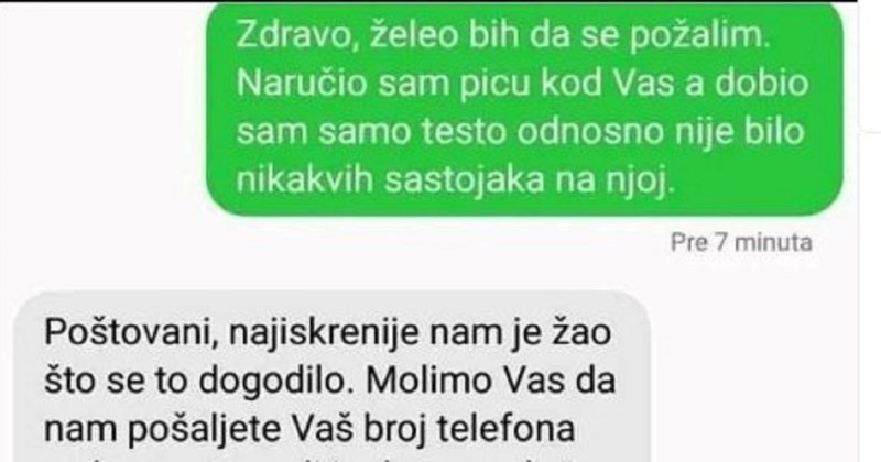Požalio se fast foodu zbog krivo pripremljene narudžbe, dopisivanje je hit zbog urnebesnog obrata