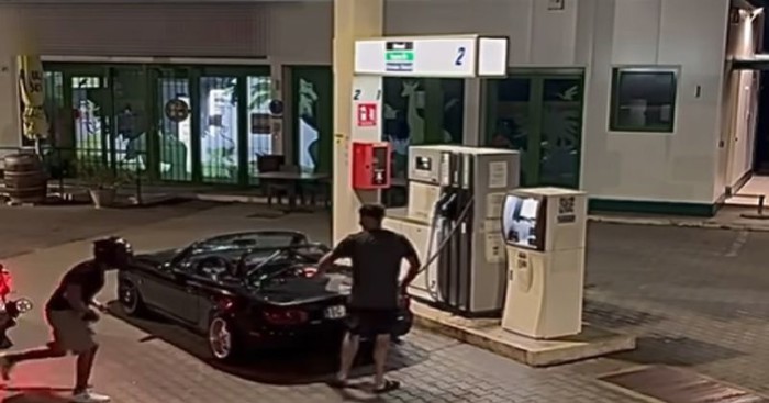 Pljačkaši su zaskočili tipa na benzinskoj, on izveo totalno lud potez! Video je top