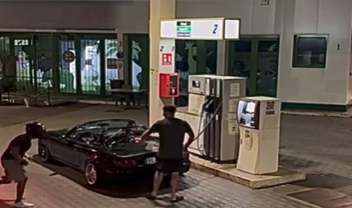 Pljačkaši su zaskočili tipa na benzinskoj, on izveo totalno lud potez! Video je top