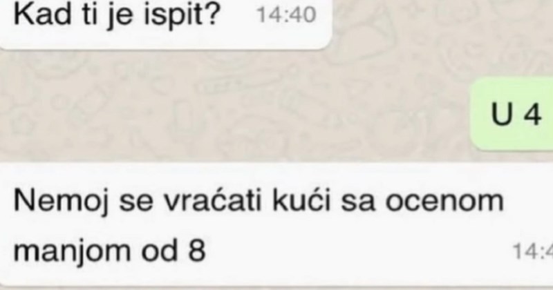 Majku je zanimalo koju je ocjenu dobio sin na ispitu, morate vidjeti ovaj pokušaj nadmudrivanja