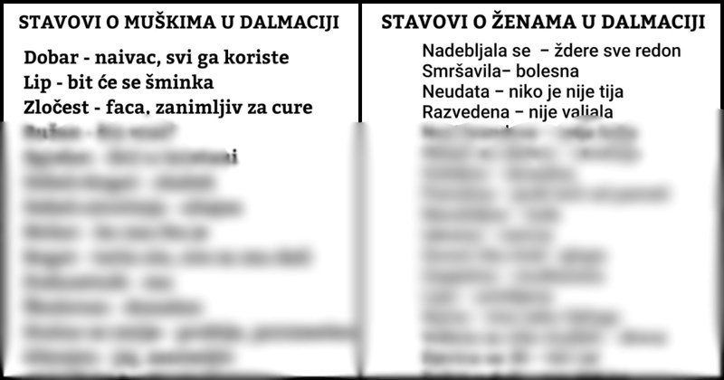 Fora prikazuje kako Dalmatinci interpretiraju živote žena, a kako muškaraca. Fotke lajkaju tisuće!