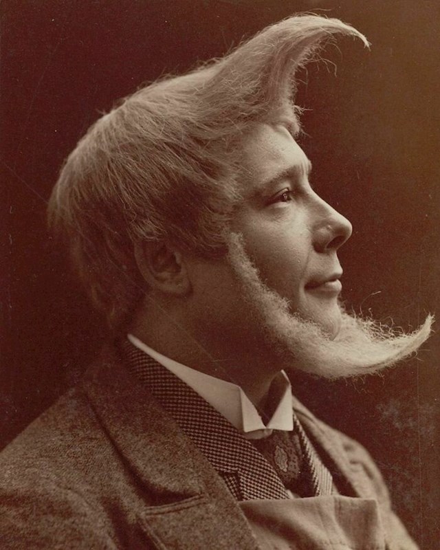 Portret nepoznatog čovjeka zanimljive frizure iz 1894.