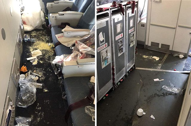 Avion poslije skupine neodgojenih ljudi