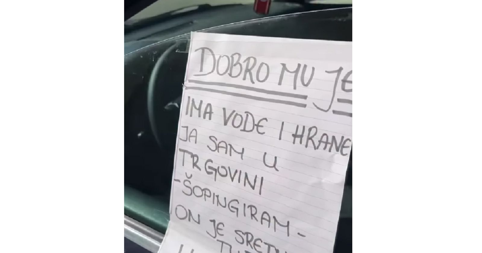 Natpis na autu privukao je pažnju prolaznika, umrli su od smijeha kad su vidjeli na koga se odnosi