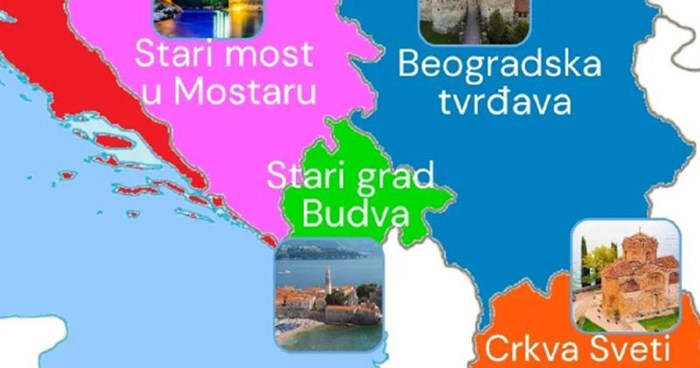 Karta prikazuje najveće turističke atrakcije u regiji, pogledajte kako stoji Hrvatska
