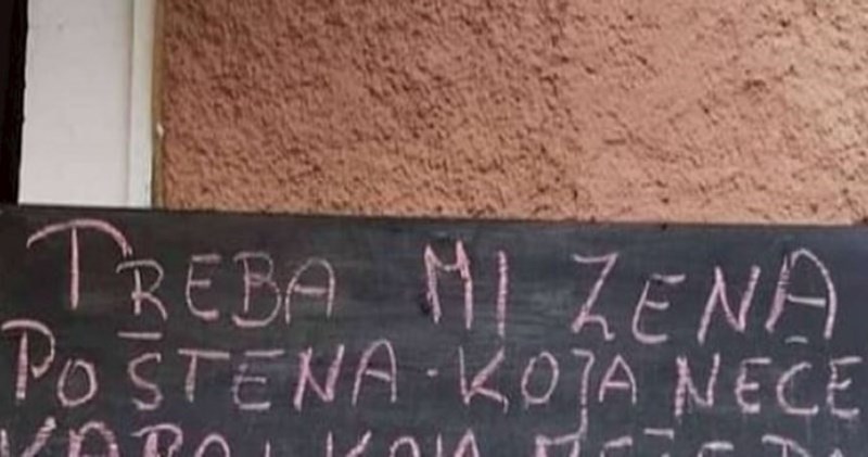 Neobičan oglas u kojem tip traži ženu hit je u regiji zbog neočekivanog zaokreta, morate vidjeti