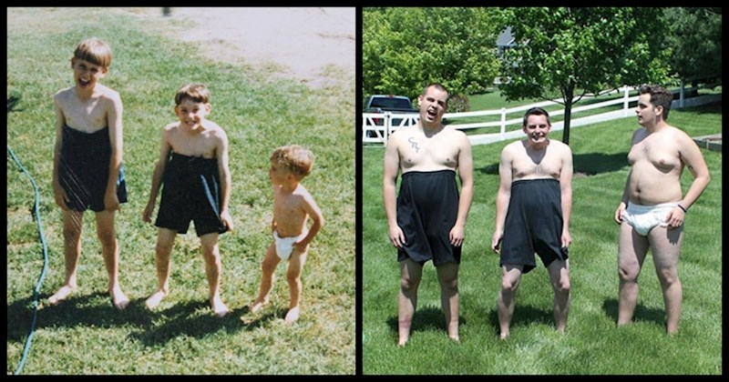 Braća i sestre rekreiraju fotke iz djetinjstva, galerija je istovremeno urnebesna i nostalgična