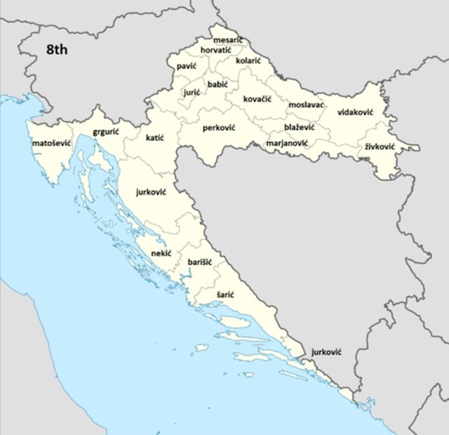 Osmo najčešće prezime