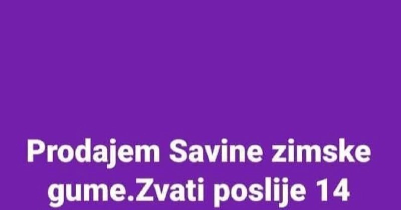 Žena prodaje zimske gume, zbog urnebesnog detalja u oglasu sada je apsolutni hit u regiji