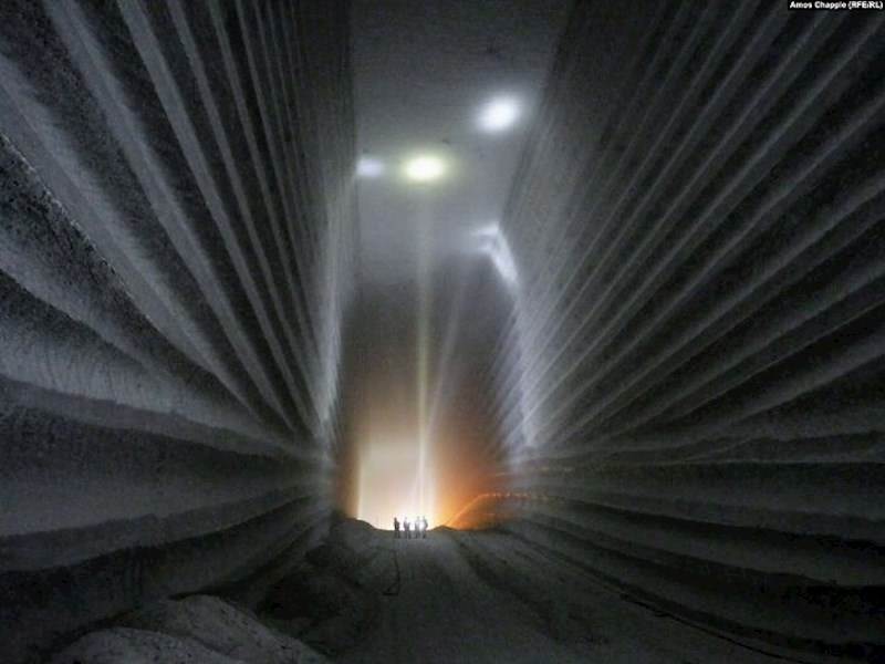 Unutar rudnika soli u Soledaru, Ukrajina