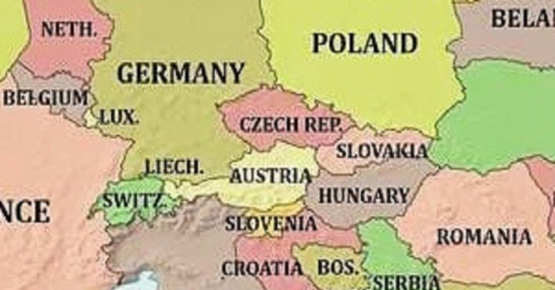 Mapa prikazuje kako bi izgledala Europa kada bi se razina mora smanjila za 1 km, zanimljiva je