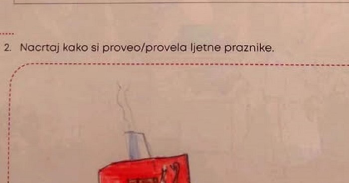 Djeca su dobila zadatak da opišu kako su proveli ljeto, biser ovog dečka iz Dalmacije ući će u anale
