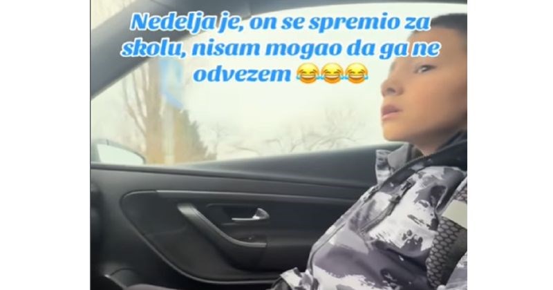 Klinac je zaboravio da je nedjelja i krenuo je u školu, simpatični video nasmijao je regiju