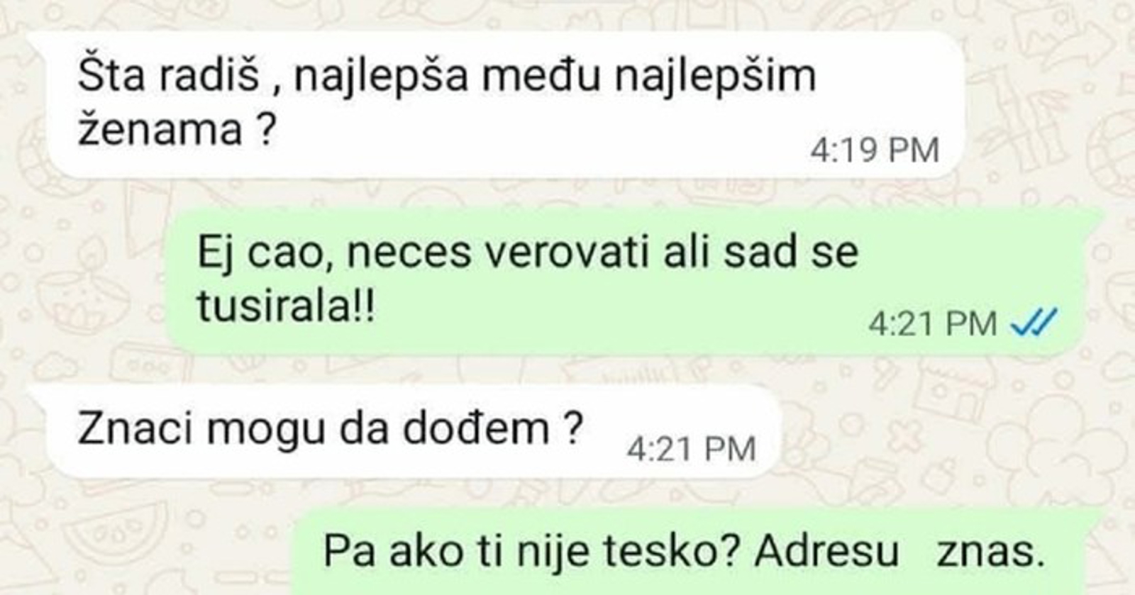 Bizarno dopisivanje tipa i cure šera se regijom brzinom munje, ovo je teško prepričati
