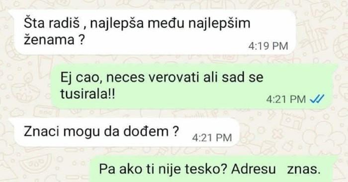 Bizarno dopisivanje tipa i cure šera se regijom brzinom munje, ovo je teško prepričati