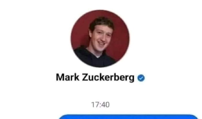 Nakon pada Facebooka, netko je Zuckerbergu poslao poruku. Fora je teški hit!