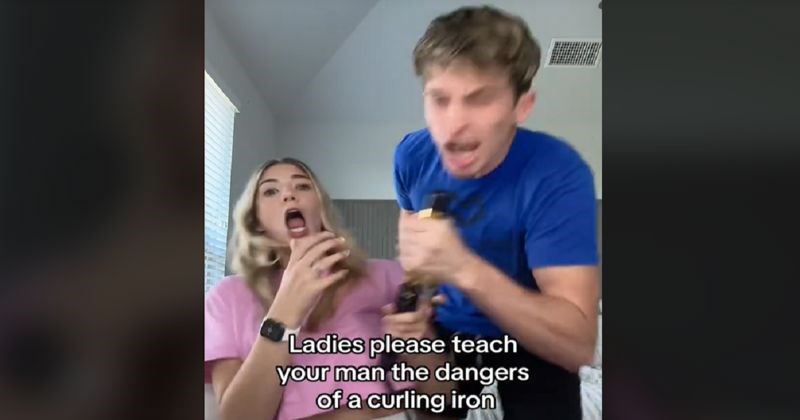 Djevojka je uvijala kosu i pjevala, a onda je došao dečko i napravio grešku života. Video je urnebes