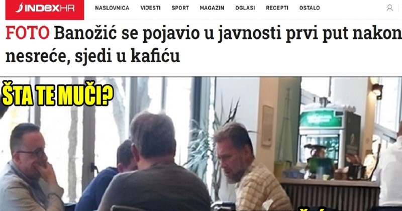 Nakon što je Banožić viđen u kafiću prvi put nakon nesreće, Fejsom kruže ove slike. Morate vidjeti