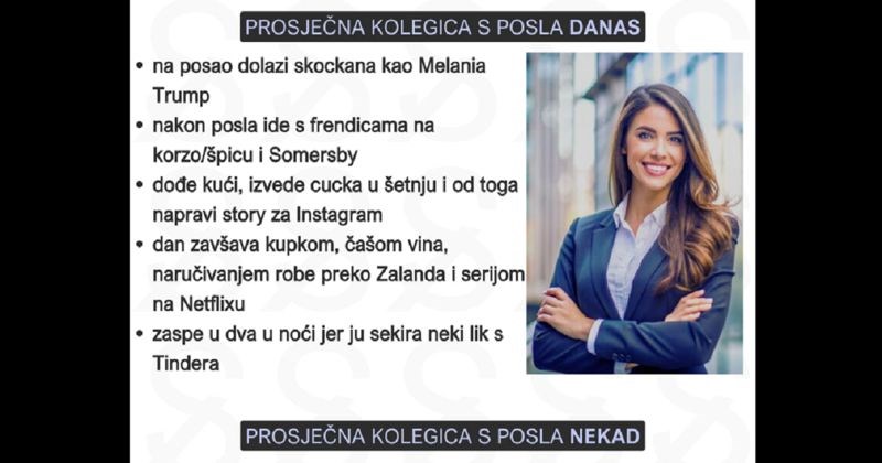 Fora prikazuje prosječnu kolegicu s posla nekad i sad, prasnut ćete u smijeh na ove opise