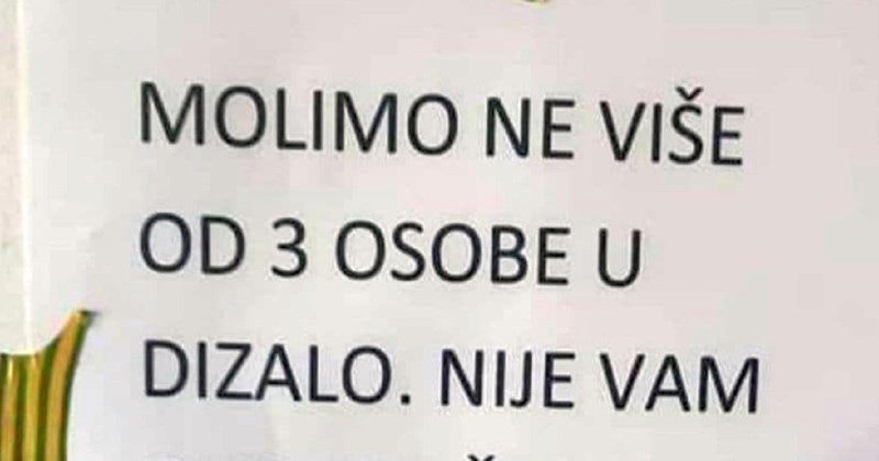 Domaru je prekipjelo pa je upozorio stanare na ograničenje nosivosti lifta, poruka je legendarna